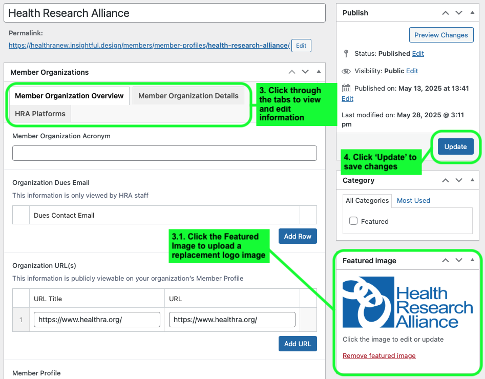 Screenshot of Profile Editor window